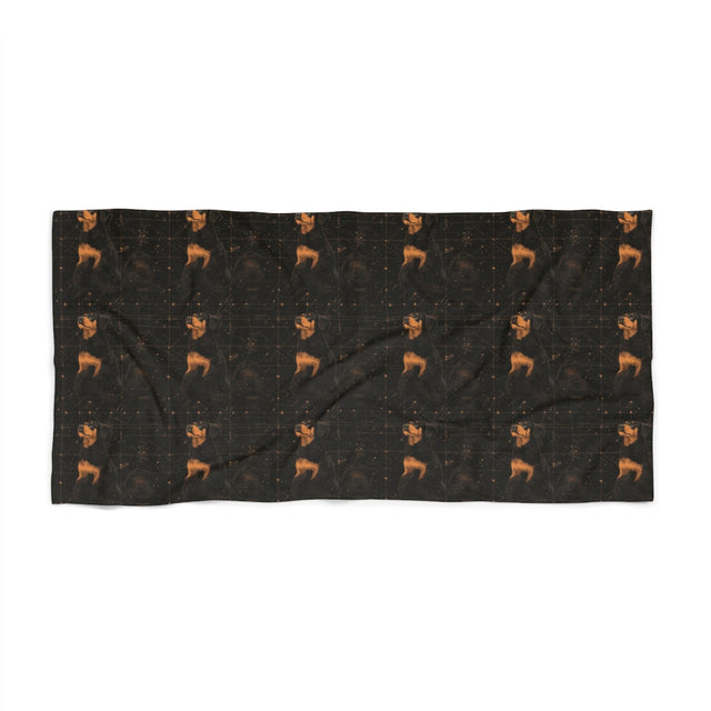 Celestial Navigator Rottweiler Beach Towel