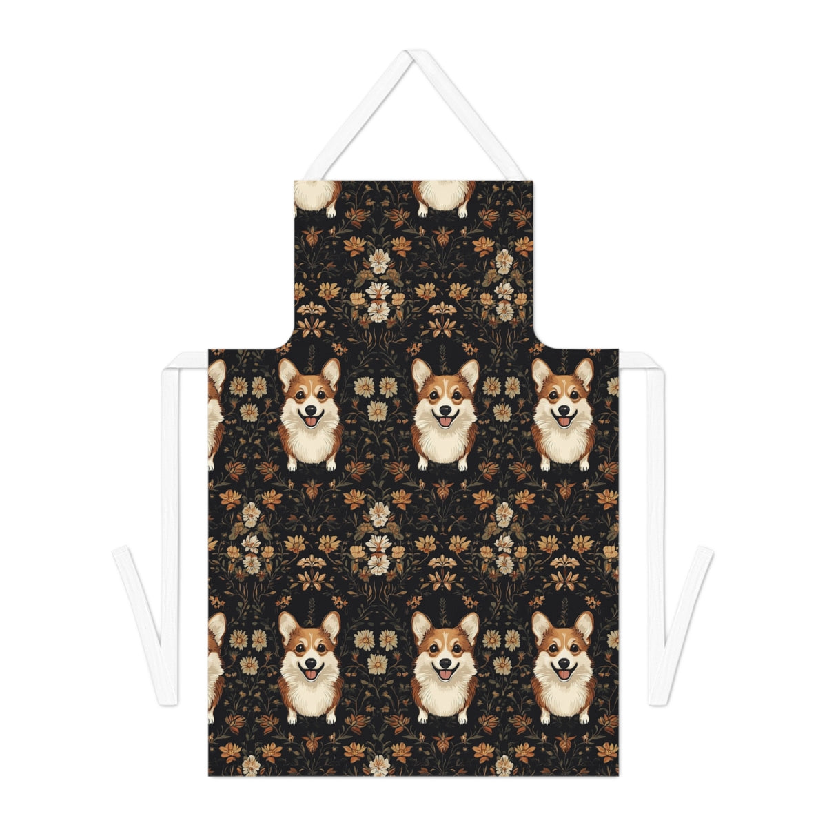 Charcoal Autumn Corgis Apron