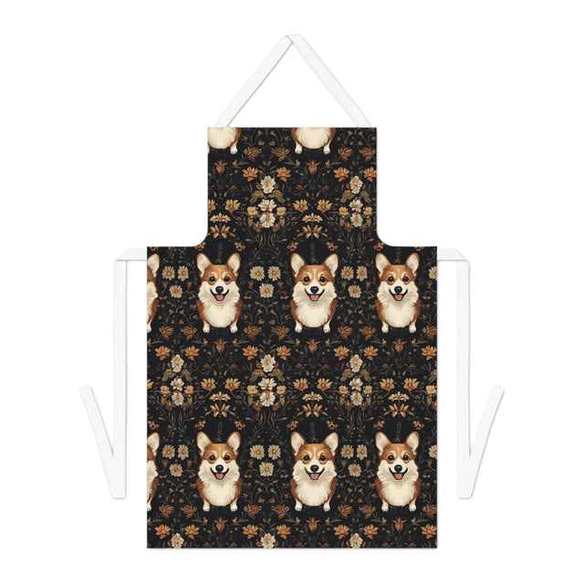 Charcoal Autumn Corgis Apron