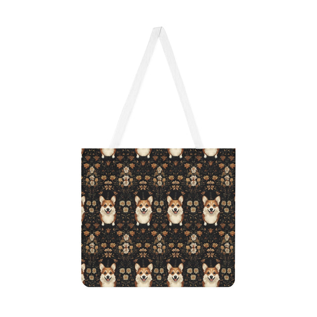 Charcoal Autumn Corgis Tote Bag