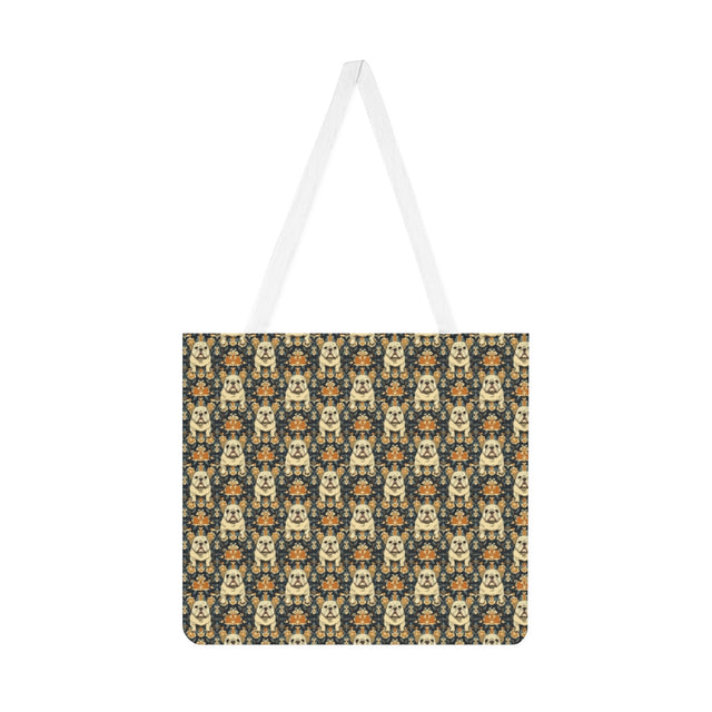 Charcoal Baroque Bulldogs Tote Bag