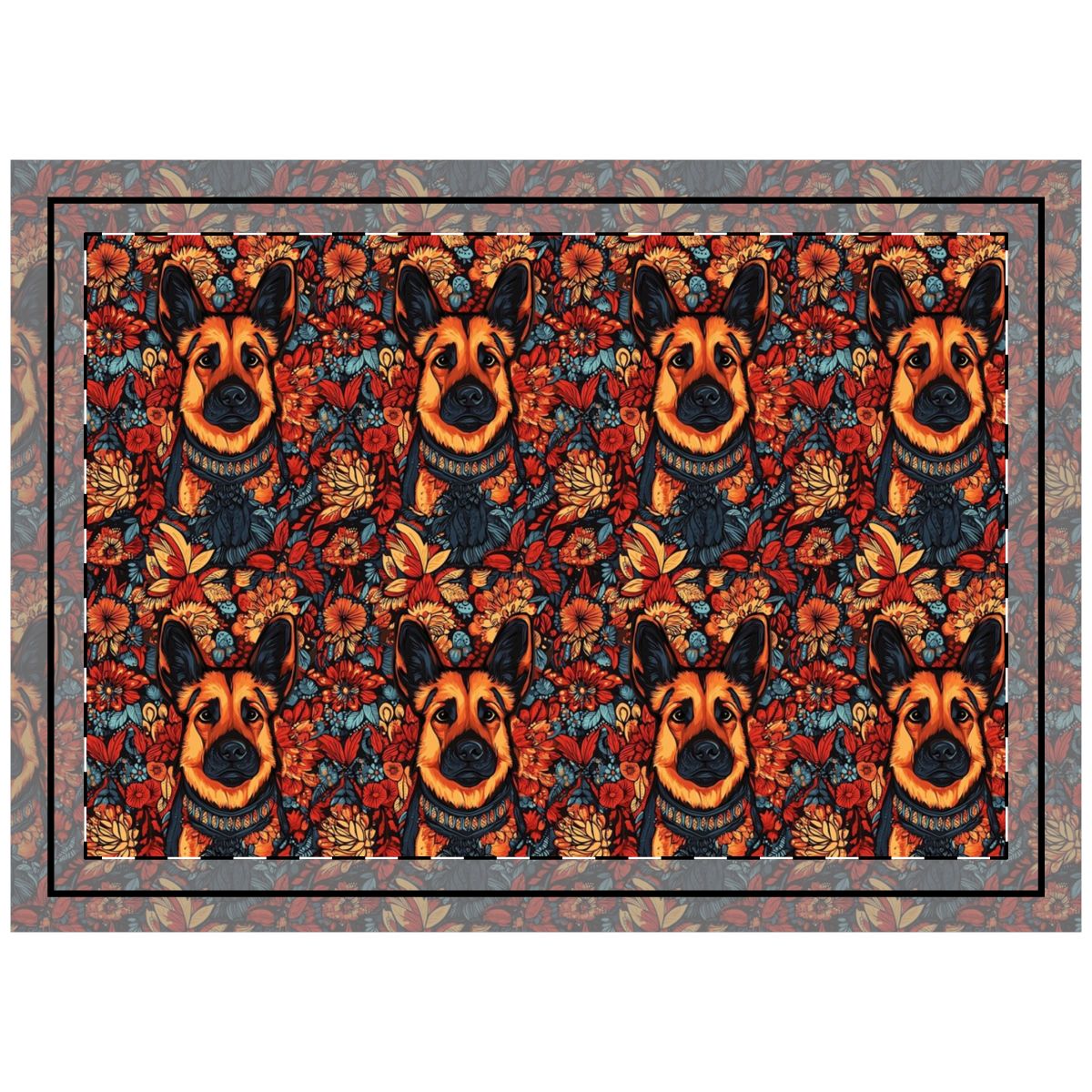 Charcoal Bloom Shepherds Throw Pillow