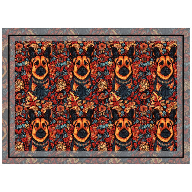 Charcoal Bloom Shepherds Throw Pillow
