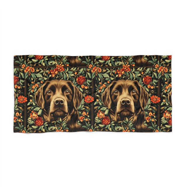 Charcoal Tapestry Labs Beach Towel
