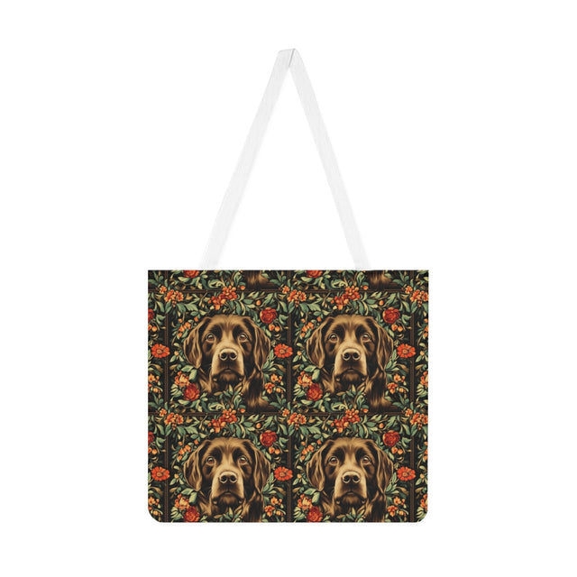 Charcoal Tapestry Labs Tote Bag