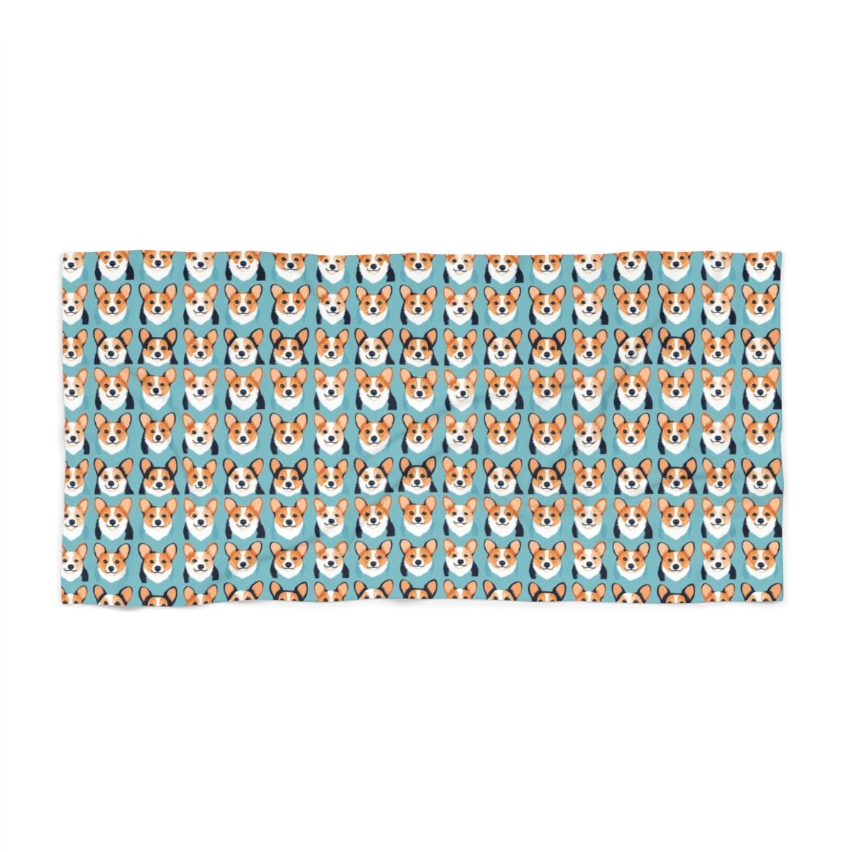 Cheerful Corgi Collective Beach Towel