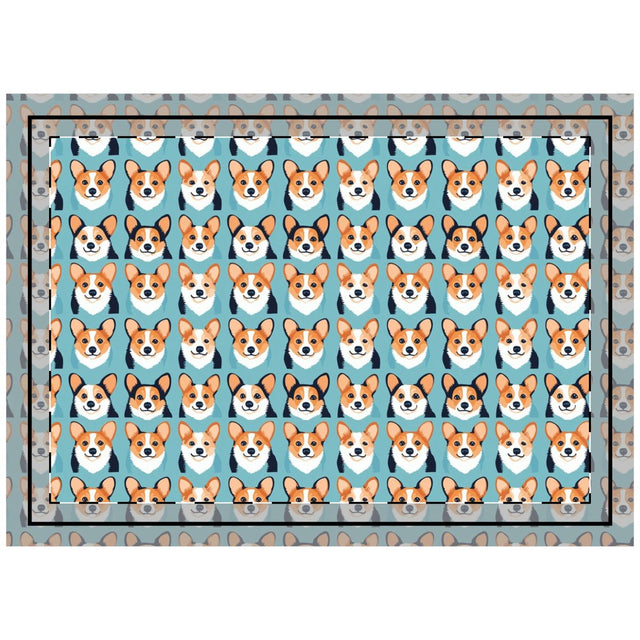 Cheerful Corgi Collective Throw Pillow