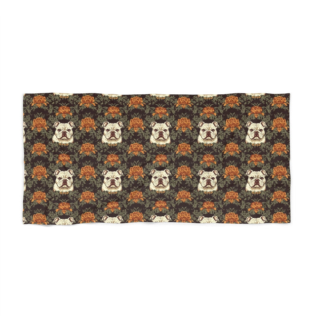 Chocolate Majesty Bulldogs Beach Towel
