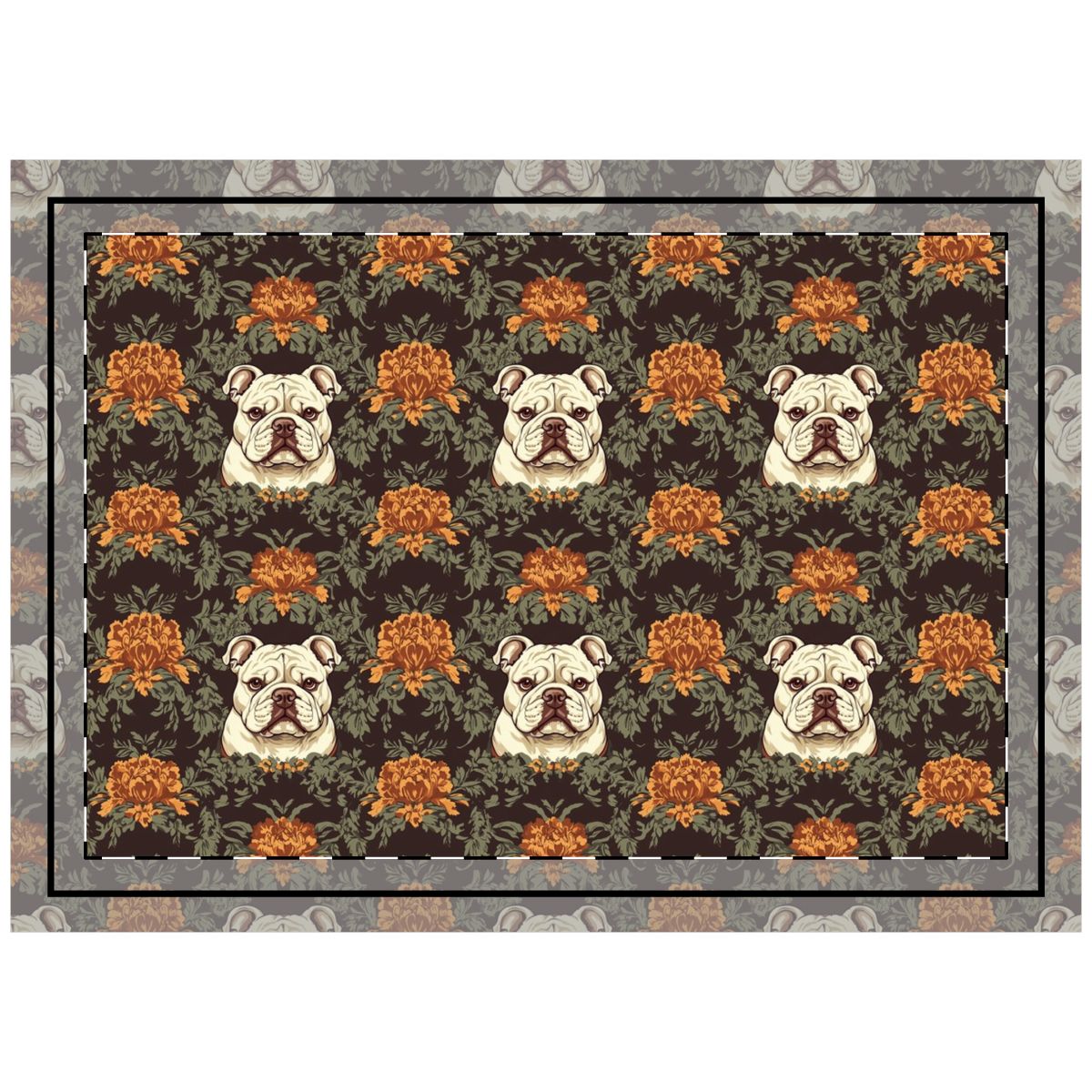 Chocolate Majesty Bulldogs Throw Pillow