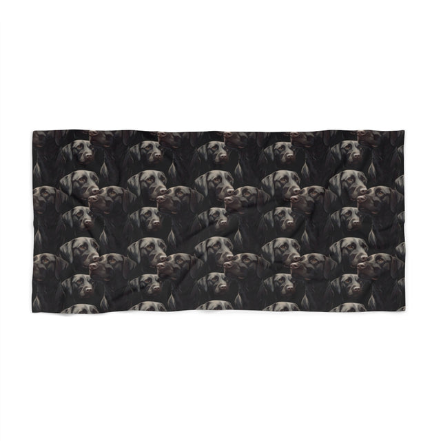 Chocolate Velvet Labradors Beach Towel
