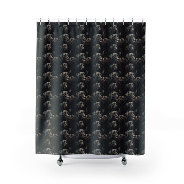 Chocolate Velvet Labradors Shower Curtain