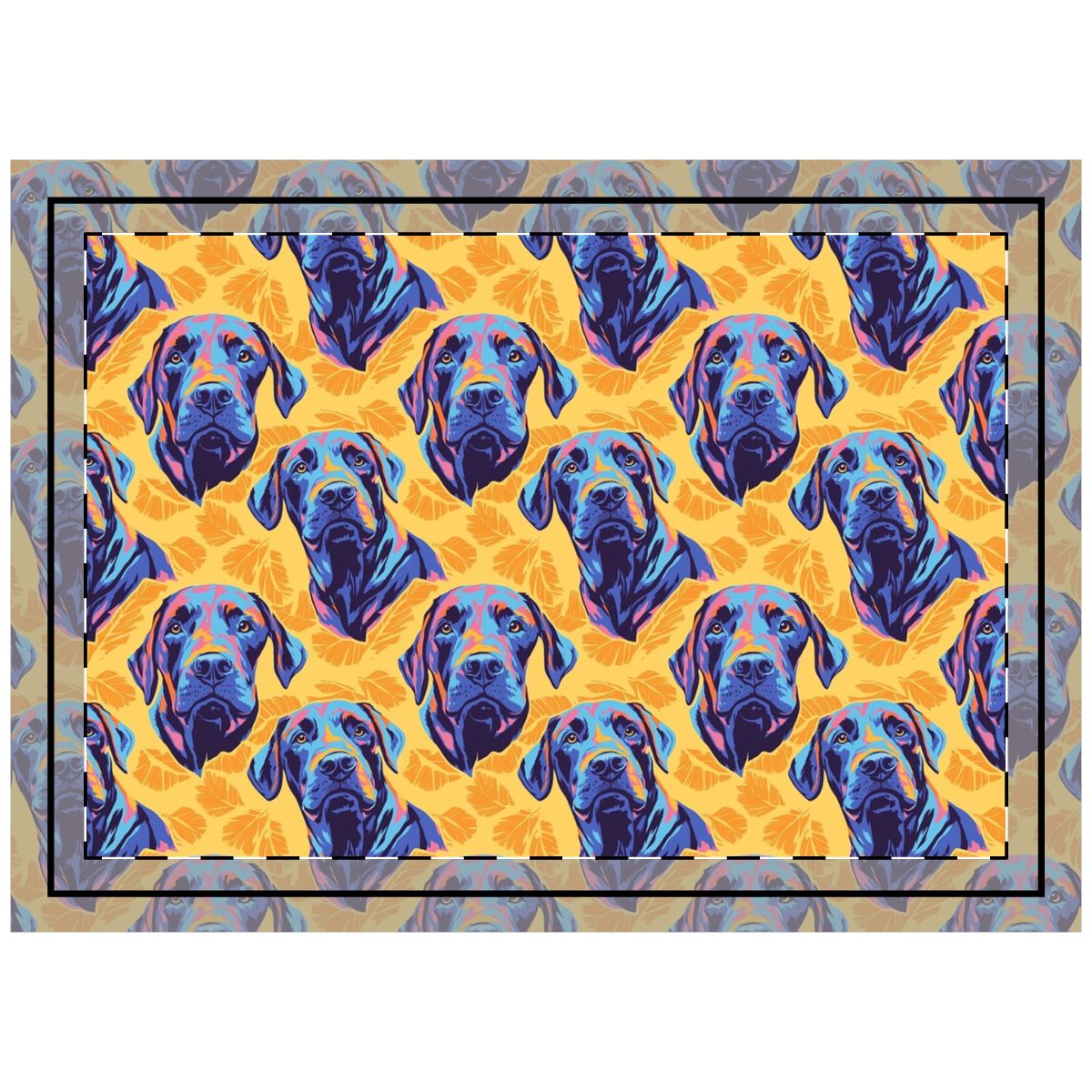 Citrus Pop Labradors Throw Pillow