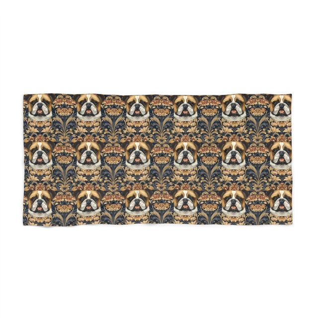 Copper Majesty Bulldogs Beach Towel