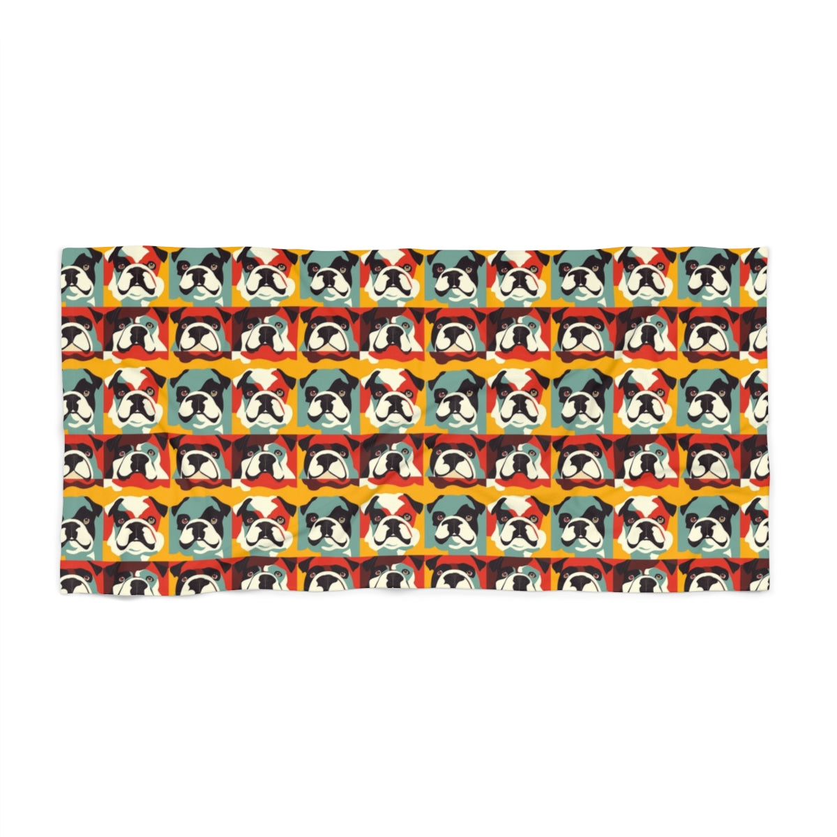 Coral Bulldog Brigade Beach Towel