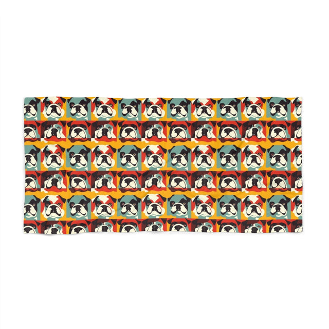 Coral Bulldog Brigade Beach Towel