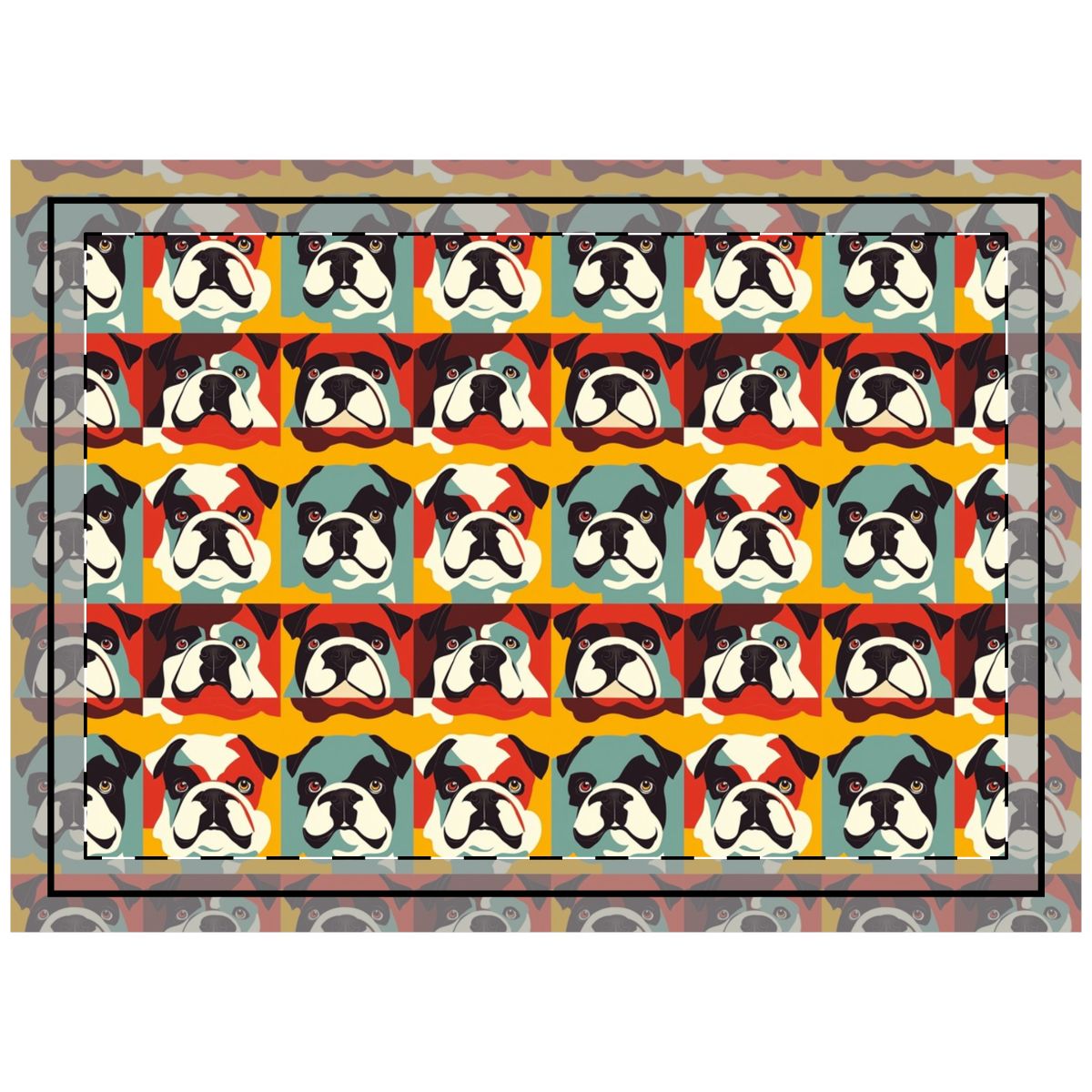 Coral Bulldog Brigade Throw Pillow