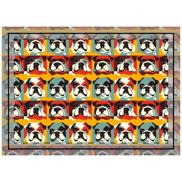 Coral Bulldog Brigade Throw Pillow