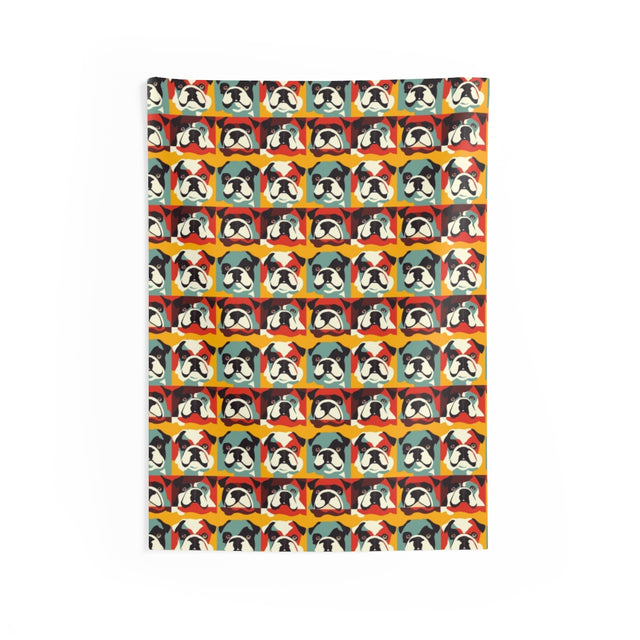 Coral Bulldog Brigade Wall Tapestry