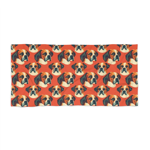 Coral Canvas Boxers Beach Towel