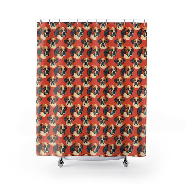 Coral Canvas Boxers Shower Curtain