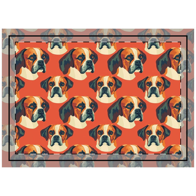 Coral Canvas Boxers Throw Pillow
