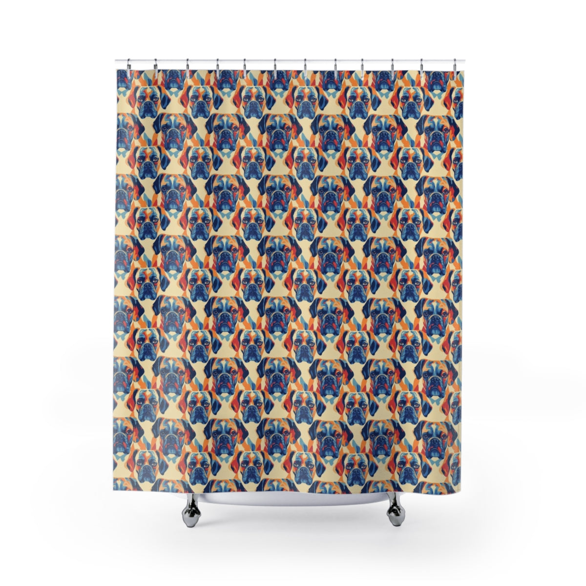 Coral Cream Boxer Brigade Shower Curtain