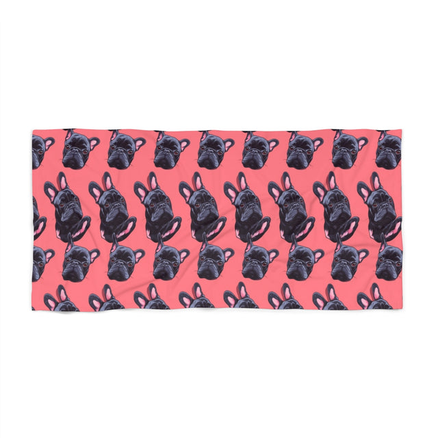 Coral Dreams Frenchies Beach Towel