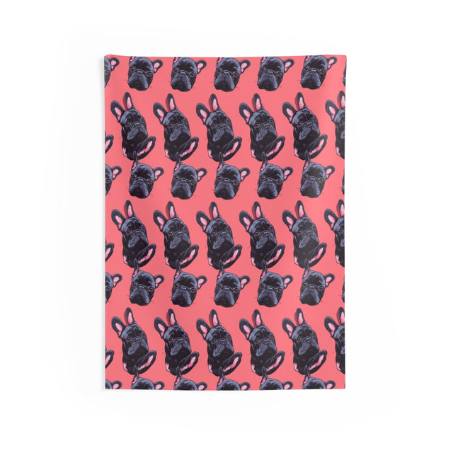 Coral Dreams Frenchies Wall Tapestry