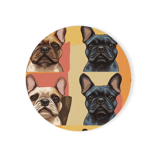 Coral Frenchie Gallery Coasters