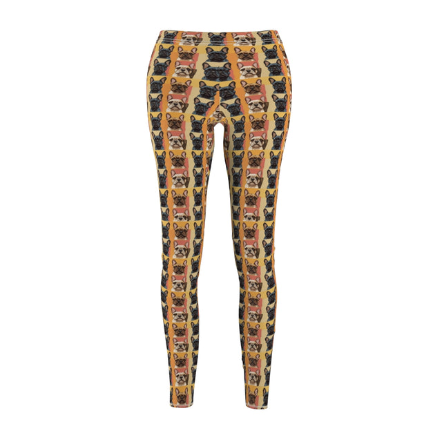 Coral Frenchie Gallery Leggings