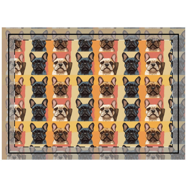 Coral Frenchie Gallery Throw Pillow