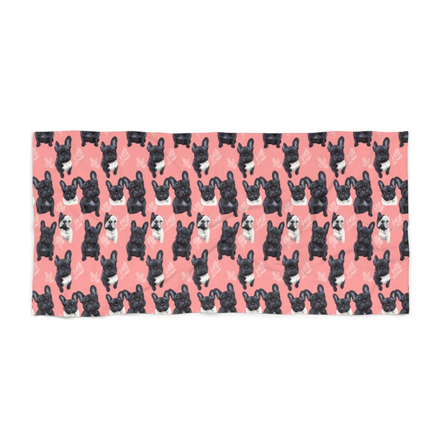 Coral Garden Frenchies Beach Towel