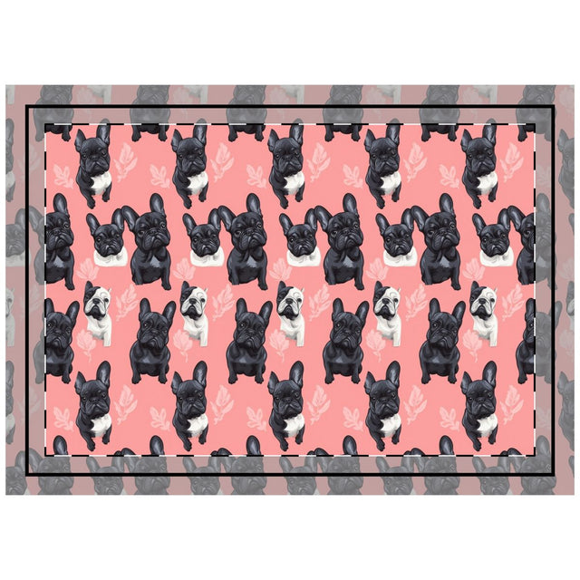 Coral Garden Frenchies Throw Pillow