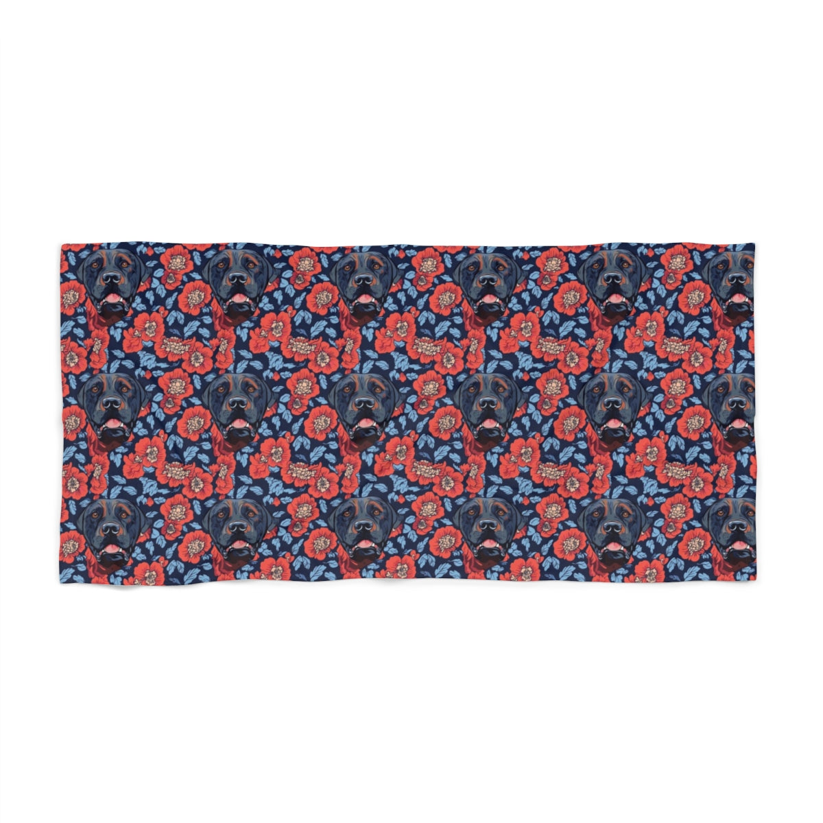 Coral Garden Rottweiler Beach Towel