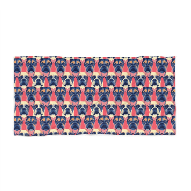 Coral Navy Boxer Brigade Beach Towel