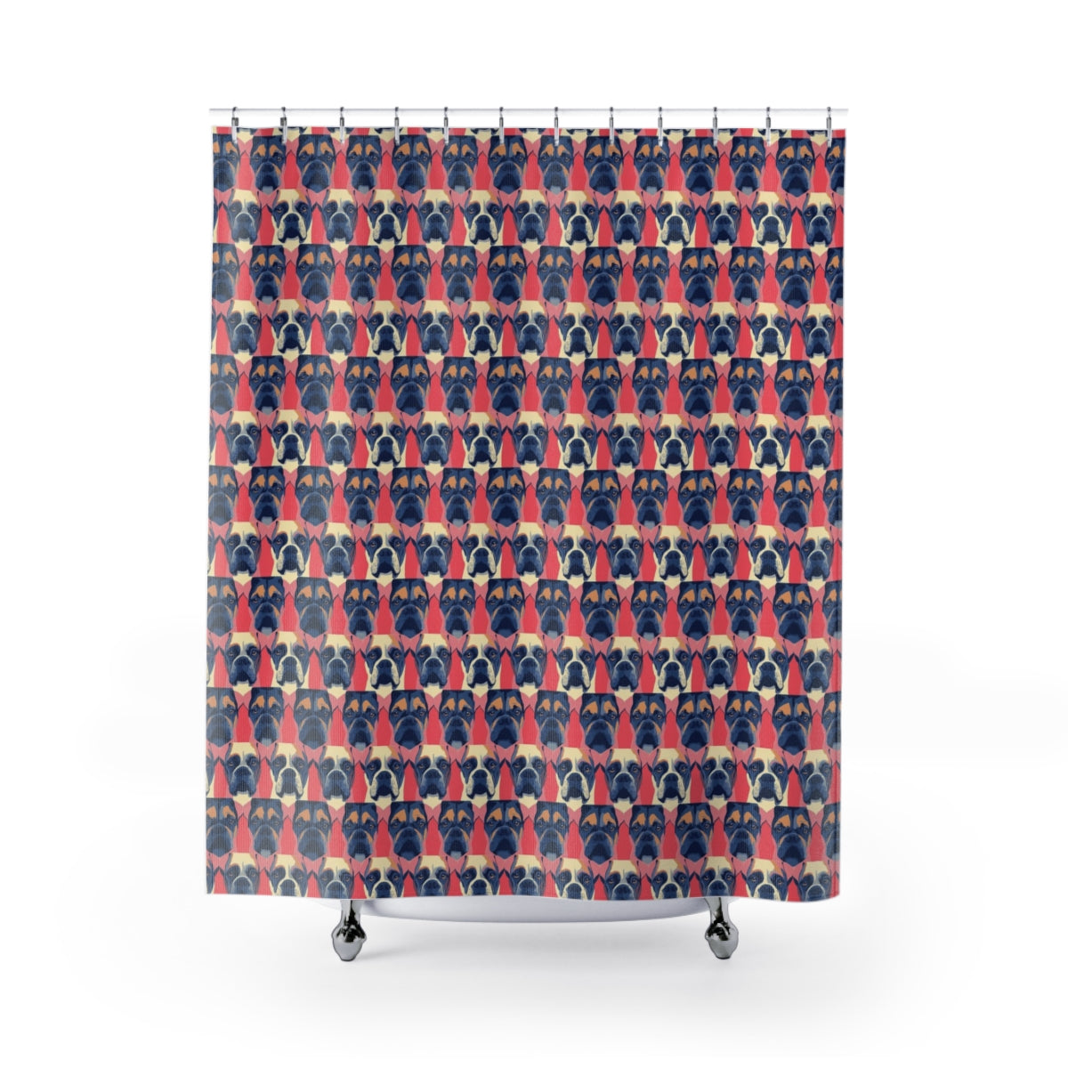 Coral Navy Boxer Brigade Shower Curtain