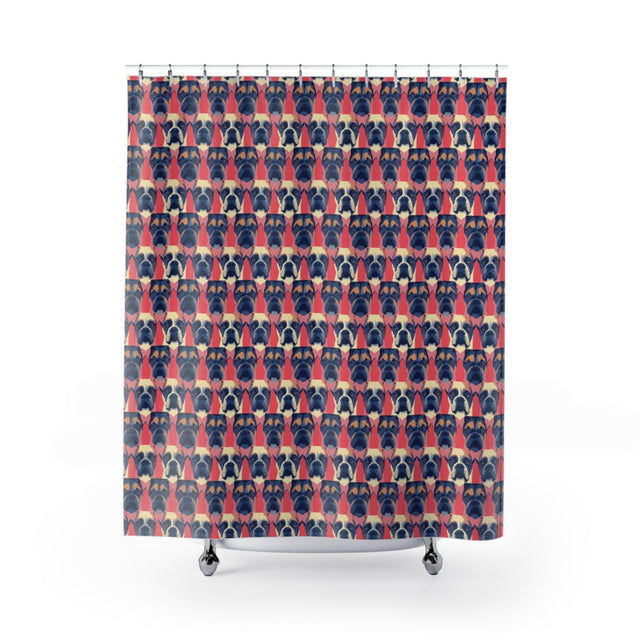 Coral Navy Boxer Brigade Shower Curtain
