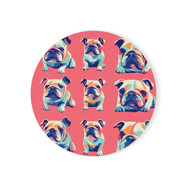 Coral Pop Bulldogs Coasters