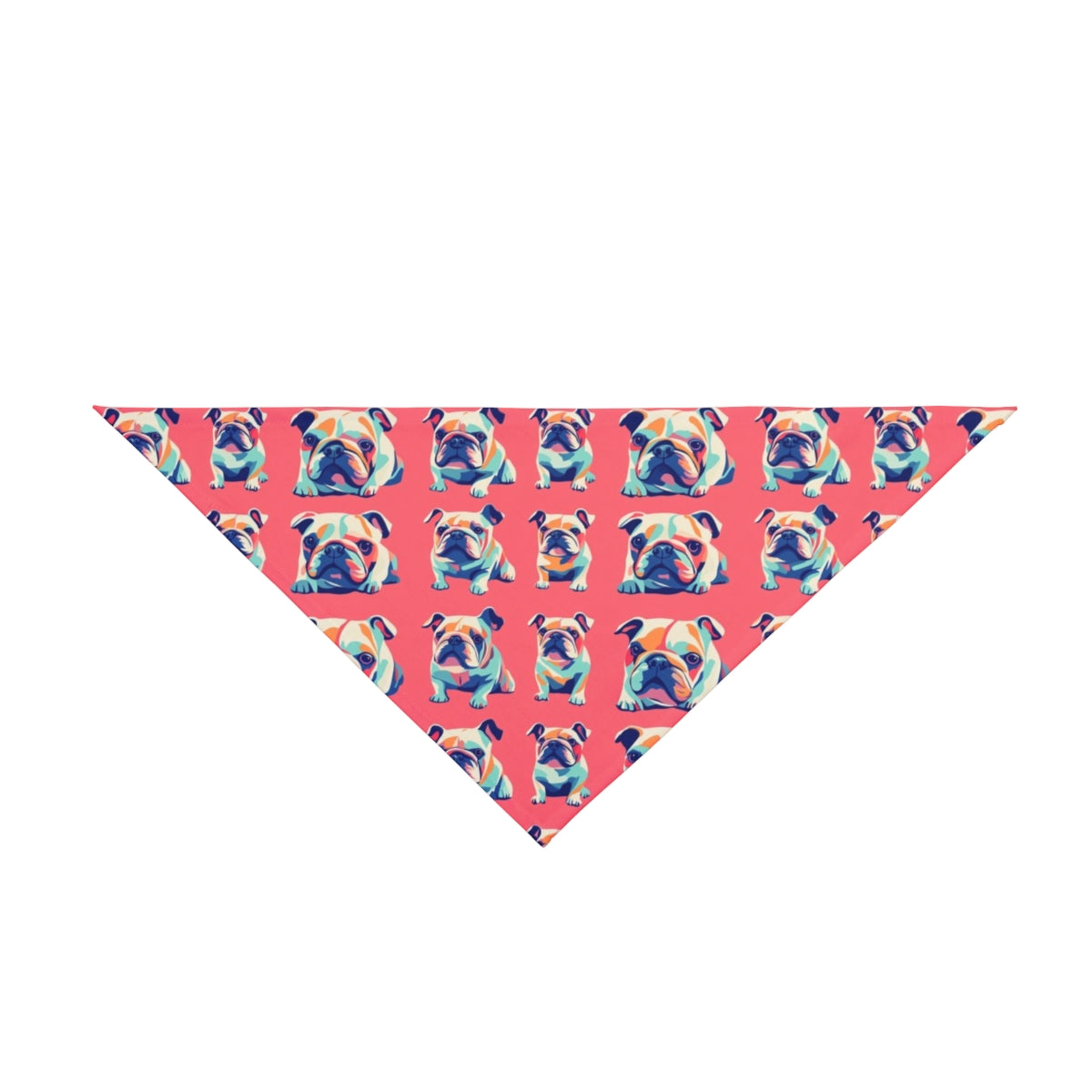 Coral Pop Bulldogs Pet Bandana