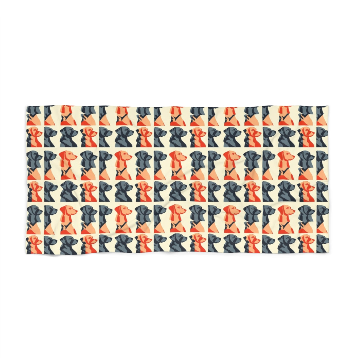 Coral Pop Labs Beach Towel