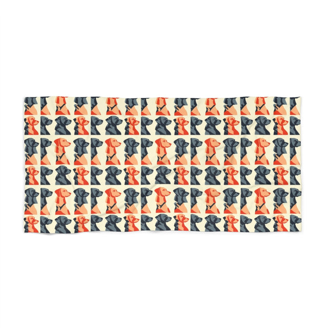 Coral Pop Labs Beach Towel