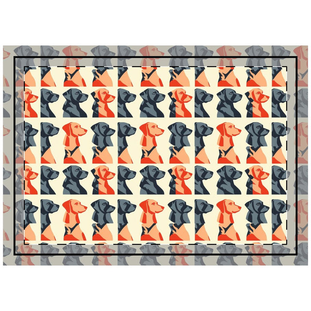 Coral Pop Labs Throw Pillow