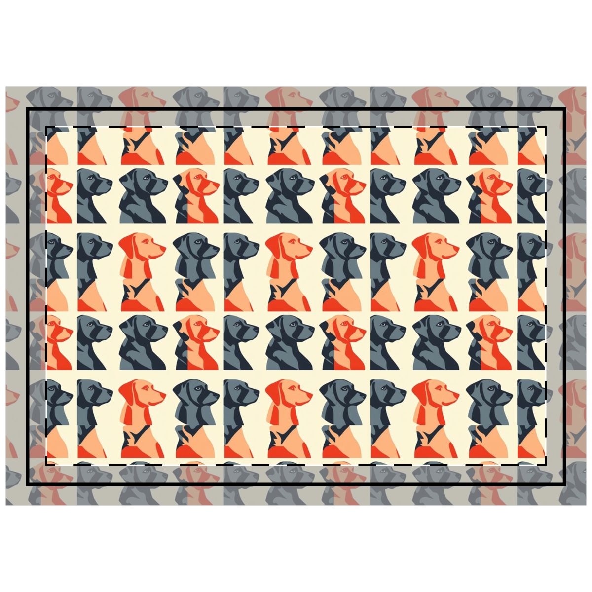 Coral Pop Labs Throw Pillow