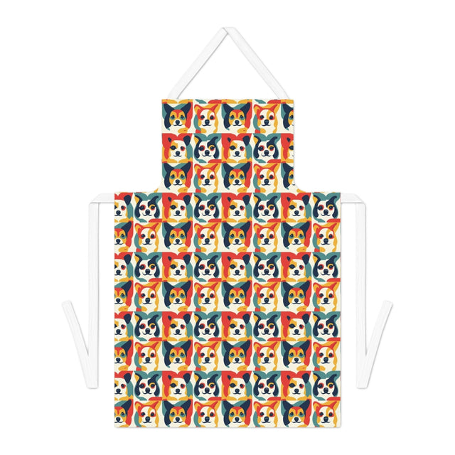 Coral Retro Corgis Apron