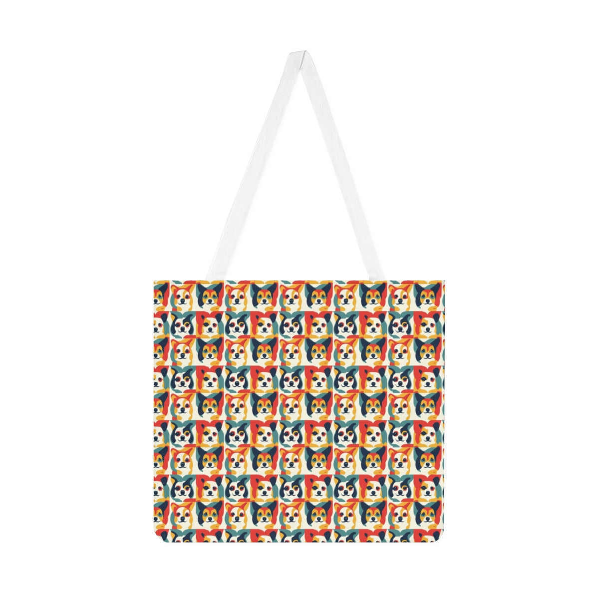 Coral Retro Corgis Tote Bag