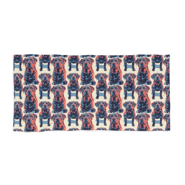 Coral Shadows Labradors Beach Towel