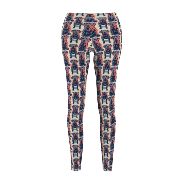 Coral Shadows Labradors Leggings