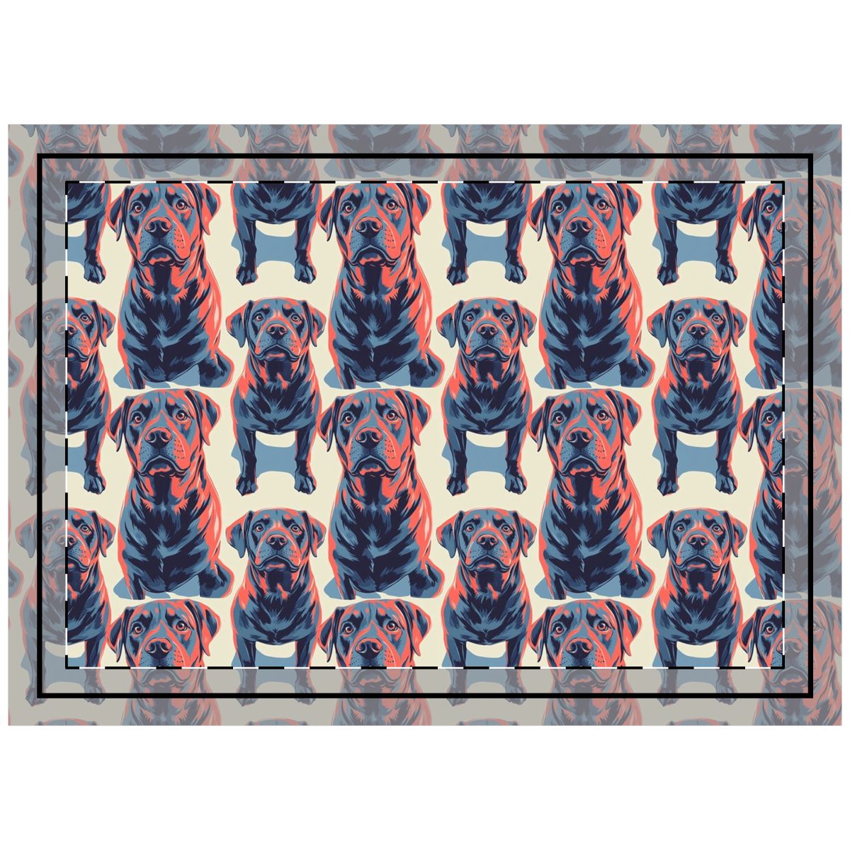 Coral Shadows Labradors Throw Pillow