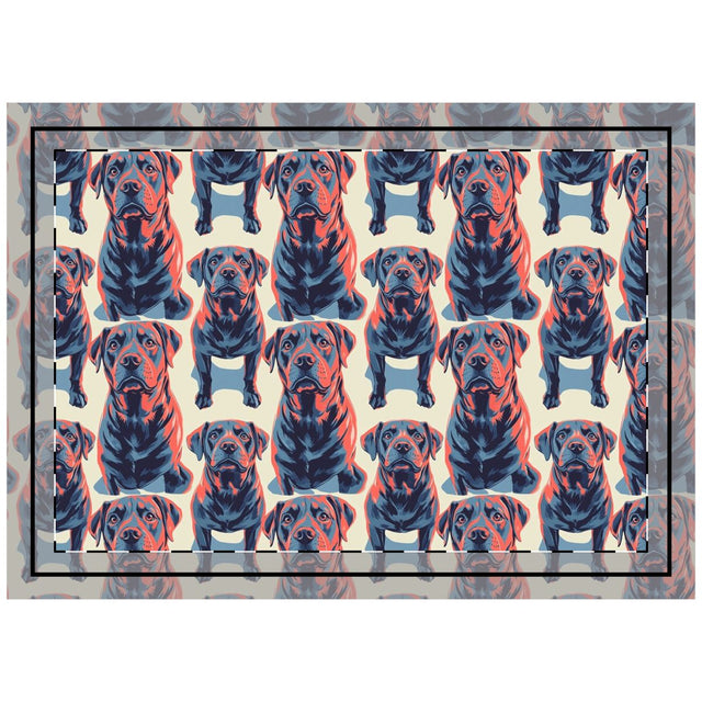 Coral Shadows Labradors Throw Pillow