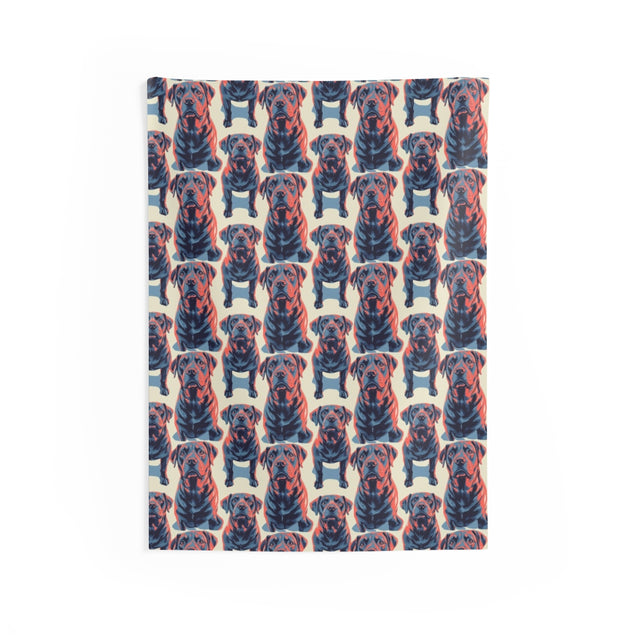 Coral Shadows Labradors Wall Tapestry